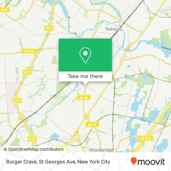 Mapa de Burger Crave, St Georges Ave