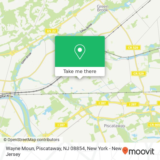 Mapa de Wayne Moun, Piscataway, NJ 08854