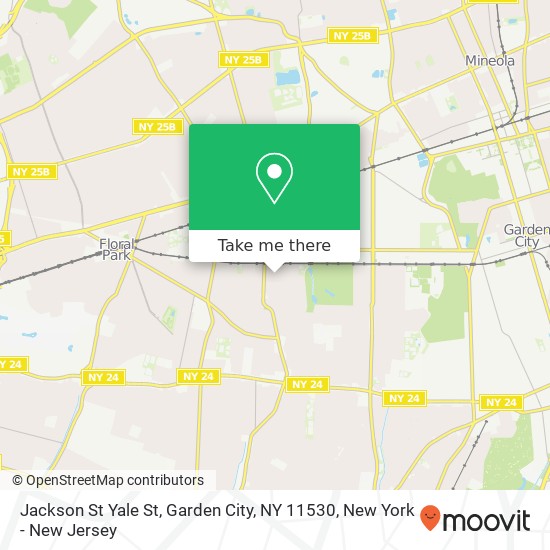 Jackson St Yale St, Garden City, NY 11530 map