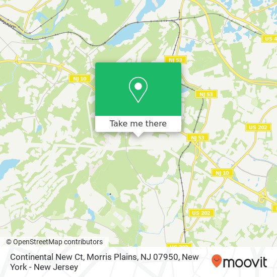 Continental New Ct, Morris Plains, NJ 07950 map