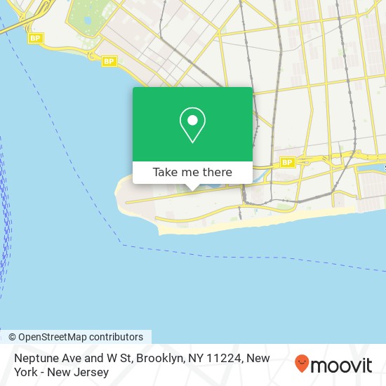 Mapa de Neptune Ave and W St, Brooklyn, NY 11224