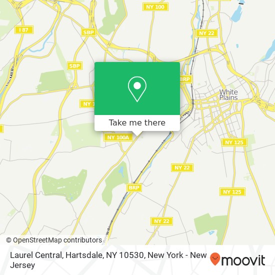 Mapa de Laurel Central, Hartsdale, NY 10530