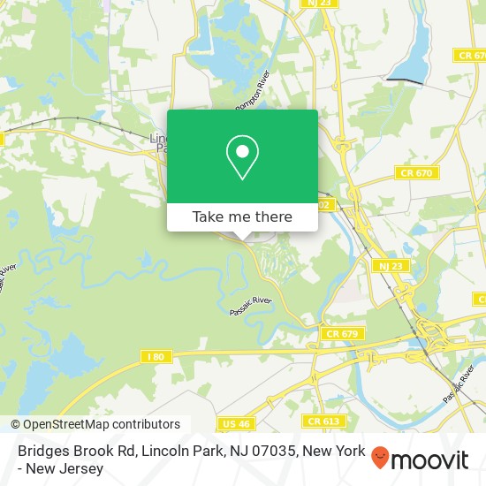 Bridges Brook Rd, Lincoln Park, NJ 07035 map