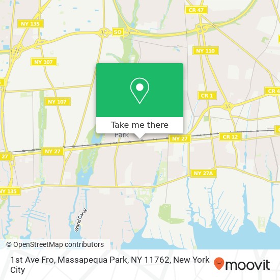 Mapa de 1st Ave Fro, Massapequa Park, NY 11762
