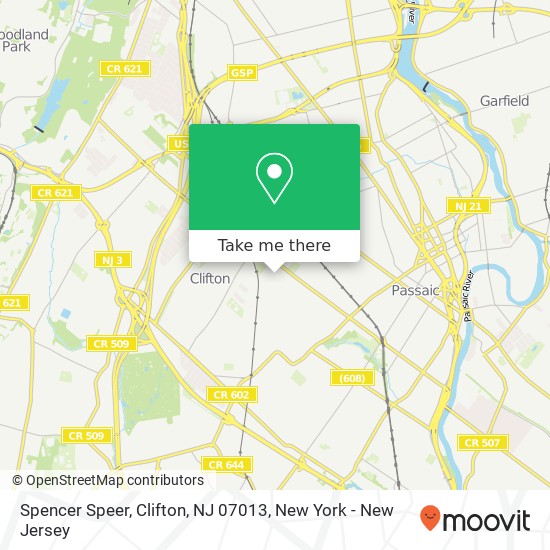 Mapa de Spencer Speer, Clifton, NJ 07013