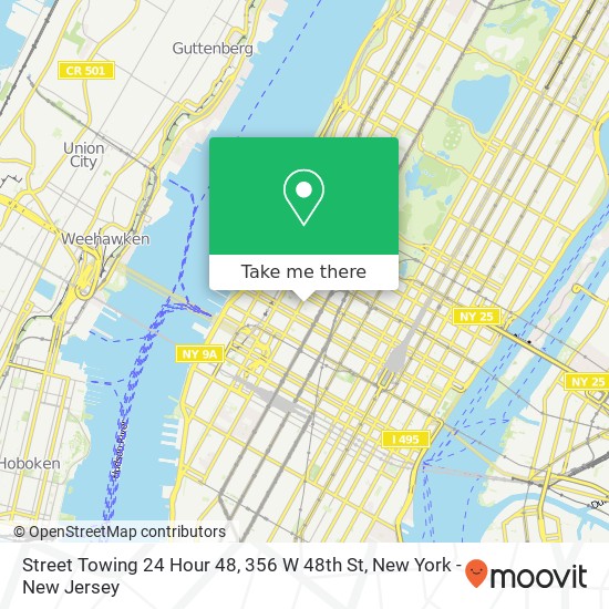 Mapa de Street Towing 24 Hour 48, 356 W 48th St