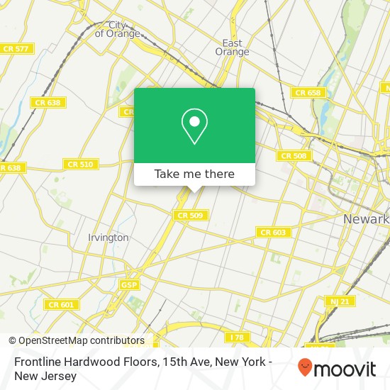Mapa de Frontline Hardwood Floors, 15th Ave