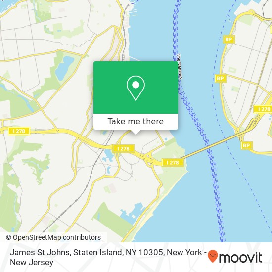 Mapa de James St Johns, Staten Island, NY 10305