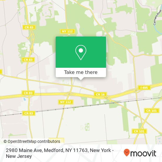 2980 Maine Ave, Medford, NY 11763 map