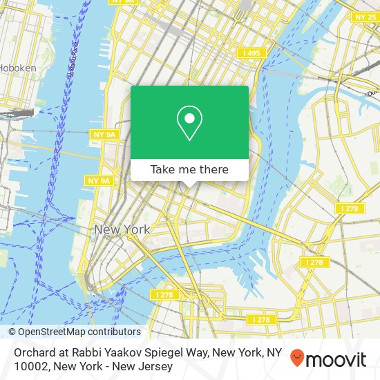 Mapa de Orchard at Rabbi Yaakov Spiegel Way, New York, NY 10002