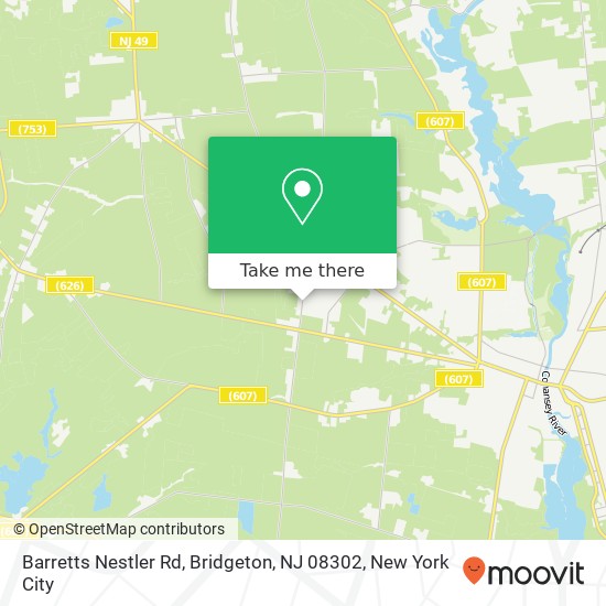 Mapa de Barretts Nestler Rd, Bridgeton, NJ 08302