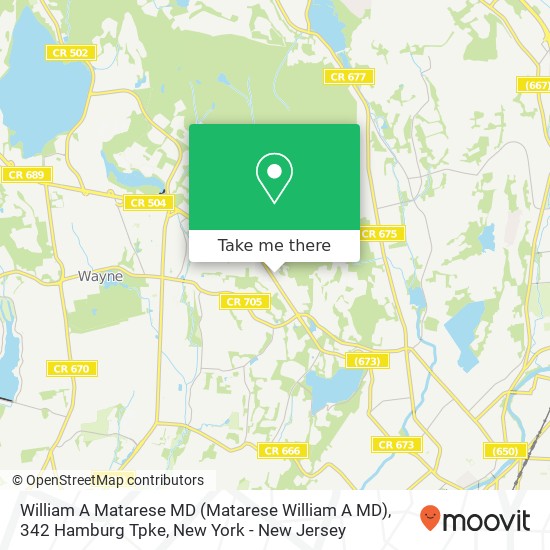 William A Matarese MD (Matarese William A MD), 342 Hamburg Tpke map