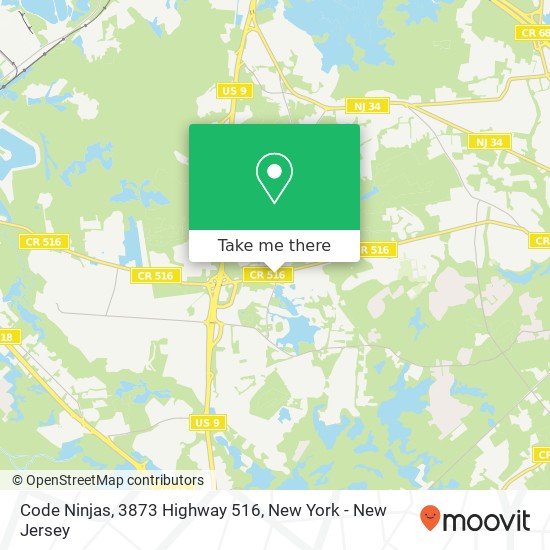 Mapa de Code Ninjas, 3873 Highway 516