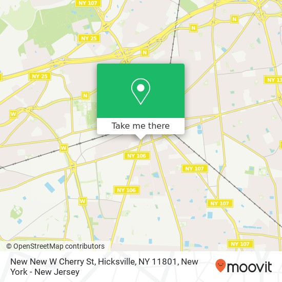 New New W Cherry St, Hicksville, NY 11801 map