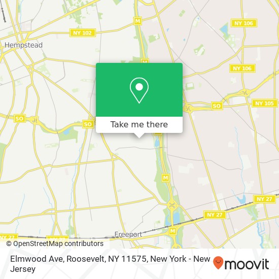 Elmwood Ave, Roosevelt, NY 11575 map