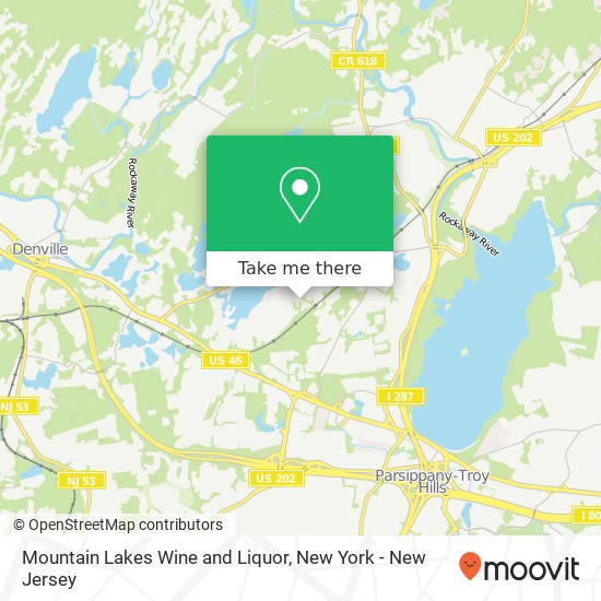 Mountain Lakes Wine and Liquor map