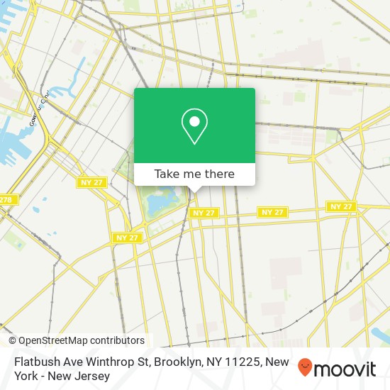 Mapa de Flatbush Ave Winthrop St, Brooklyn, NY 11225