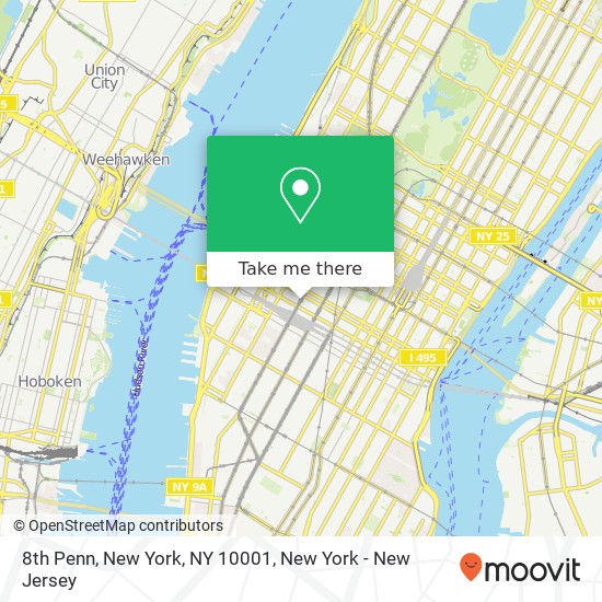 8th Penn, New York, NY 10001 map