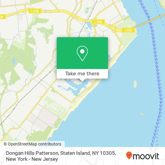 Mapa de Dongan Hills Patterson, Staten Island, NY 10305
