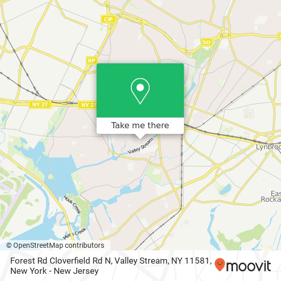 Forest Rd Cloverfield Rd N, Valley Stream, NY 11581 map