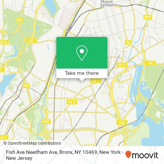 Fish Ave Needham Ave, Bronx, NY 10469 map