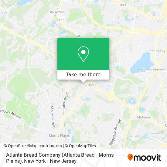 Mapa de Atlanta Bread Company (Atlanta Bread - Morris Plains)