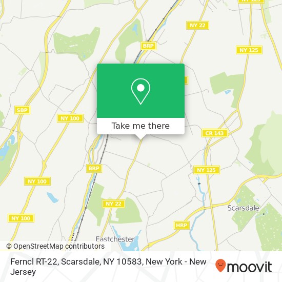 Mapa de Ferncl RT-22, Scarsdale, NY 10583