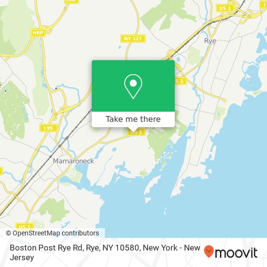 Mapa de Boston Post Rye Rd, Rye, NY 10580