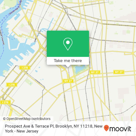 Prospect Ave & Terrace Pl, Brooklyn, NY 11218 map