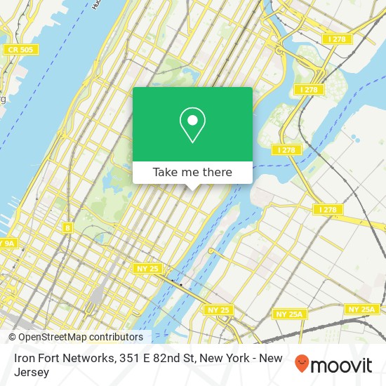 Mapa de Iron Fort Networks, 351 E 82nd St