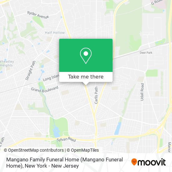 Mangano Family Funeral Home map
