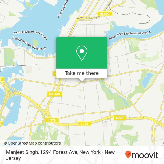 Mapa de Manjeet Singh, 1294 Forest Ave