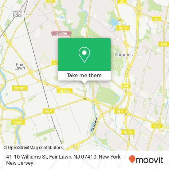 41-10 Williams St, Fair Lawn, NJ 07410 map