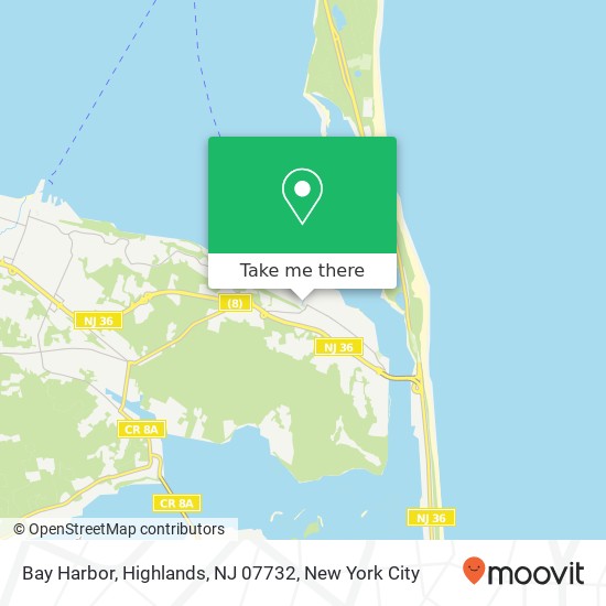 Mapa de Bay Harbor, Highlands, NJ 07732