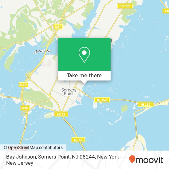 Mapa de Bay Johnson, Somers Point, NJ 08244