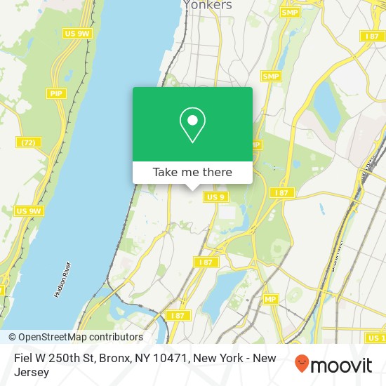 Mapa de Fiel W 250th St, Bronx, NY 10471