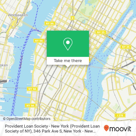 Provident Loan Society - New York (Provident Loan Society of NY), 346 Park Ave S map