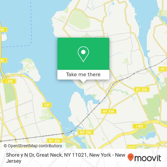 Mapa de Shore y N Dr, Great Neck, NY 11021