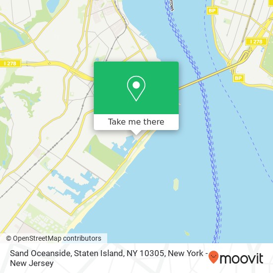 Mapa de Sand Oceanside, Staten Island, NY 10305