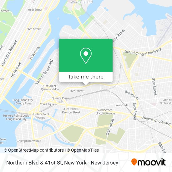 Northern Blvd & 41st St map