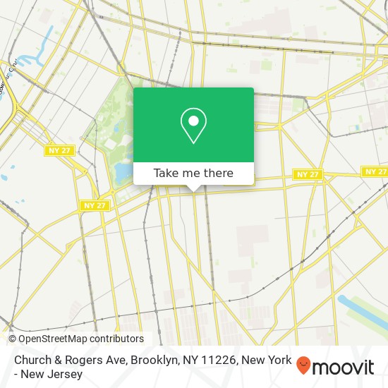 Church & Rogers Ave, Brooklyn, NY 11226 map