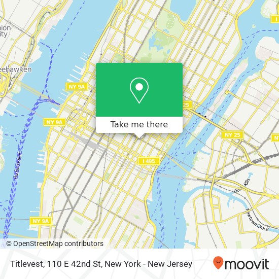 Mapa de Titlevest, 110 E 42nd St