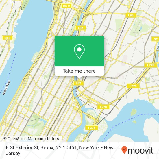 Mapa de E St Exterior St, Bronx, NY 10451