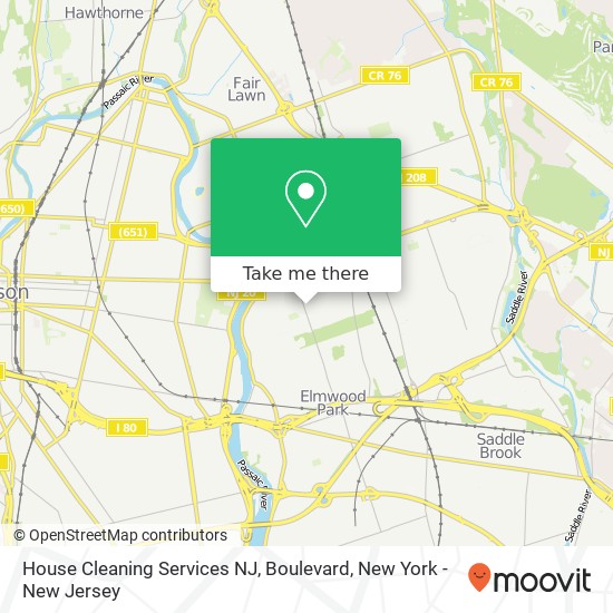 House Cleaning Services NJ, Boulevard map