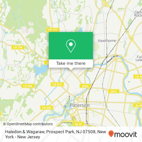 Haledon & Wagaraw, Prospect Park, NJ 07508 map