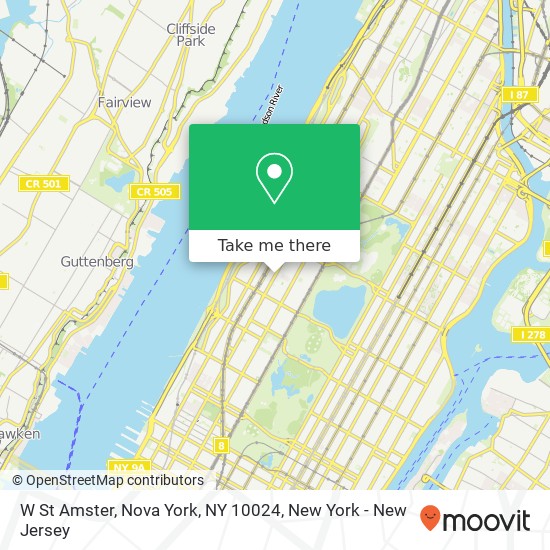 Mapa de W St Amster, Nova York, NY 10024