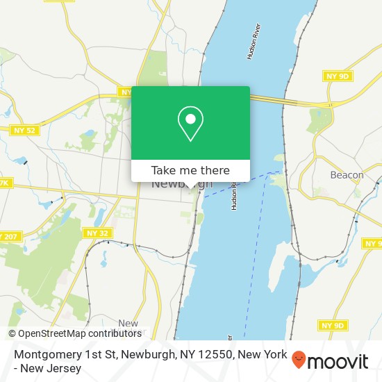 Mapa de Montgomery 1st St, Newburgh, NY 12550