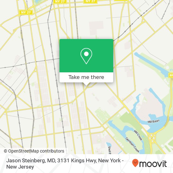 Mapa de Jason Steinberg, MD, 3131 Kings Hwy