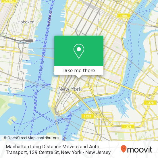 Manhattan Long Distance Movers and Auto Transport, 139 Centre St map