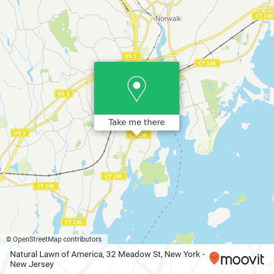 Natural Lawn of America, 32 Meadow St map